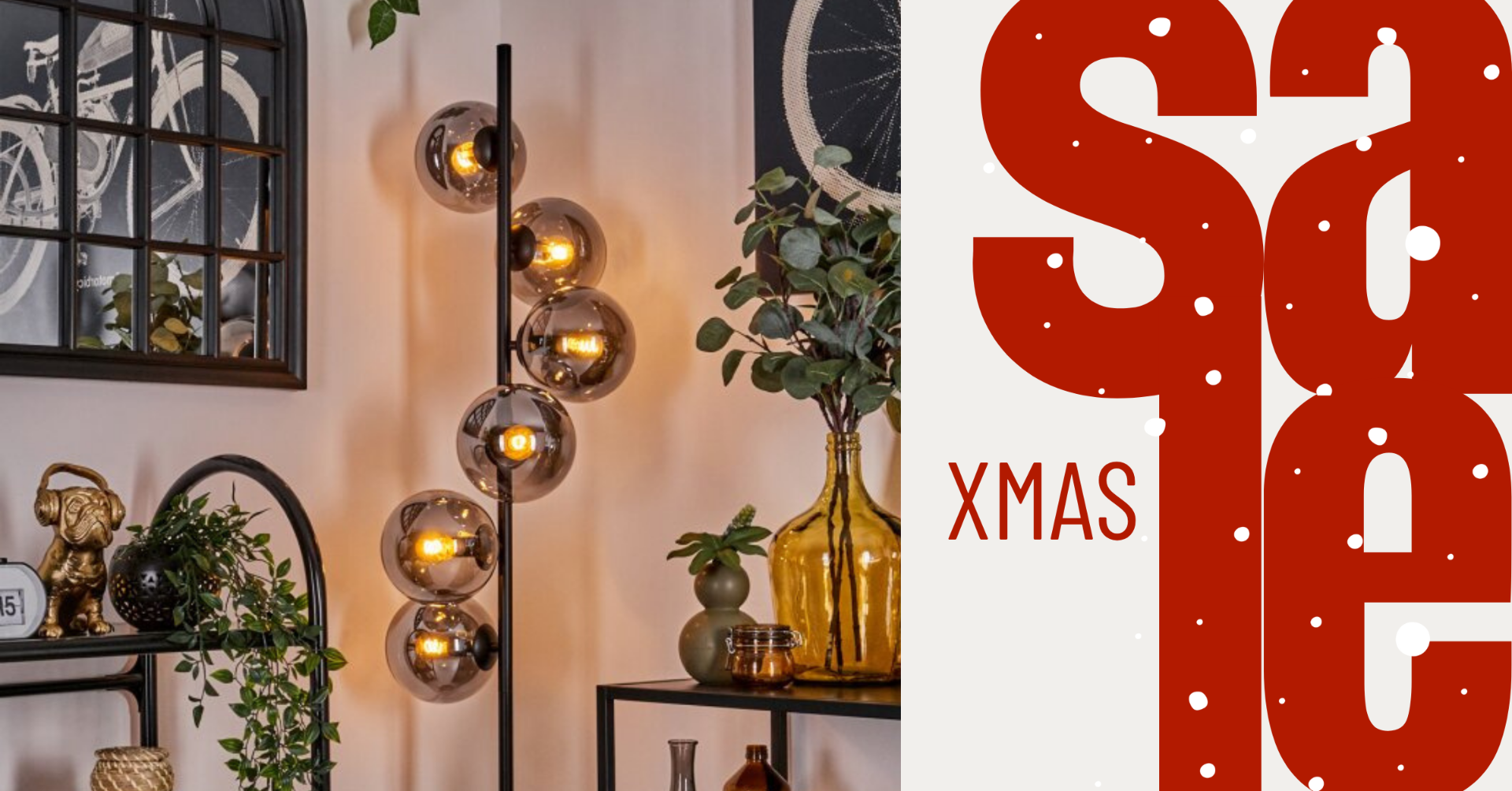 12% di sconto extra sulle lampade in vetro fumé - Codice: XMAS25