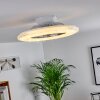 Piacenza ventilatore da soffitto LED Cromo, Bianco, 1-Luce, Telecomando