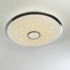 Plafoniera Alar LED Cromo, Bianco, 1-Luce, Telecomando