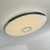 Plafoniera Alar LED Cromo, Bianco, 1-Luce, Telecomando