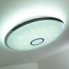 Plafoniera Alar LED Cromo, Bianco, 1-Luce, Telecomando