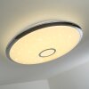 Plafoniera Alar LED Cromo, Bianco, 1-Luce, Telecomando