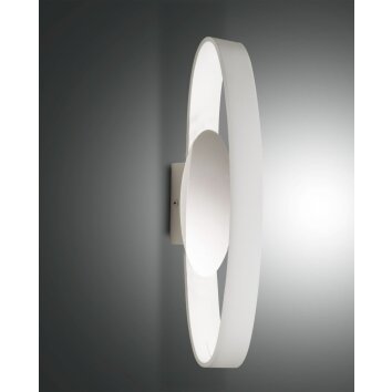 Fabas Luce Gaby Applique LED Bianco, 1-Luce