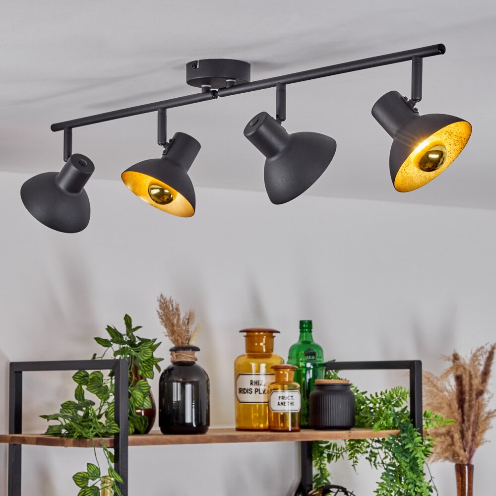 Neiden Plafoniera Nero-Oro, 4-Luci main product photo