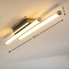 ISKUT Plafoniera LED Cromo, 2-Luci