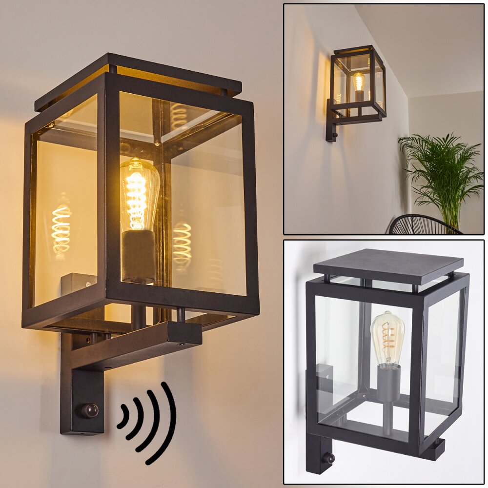 Greensboro Applique da esterno Nero, 1-Luce, Sensori di movimento main product photo