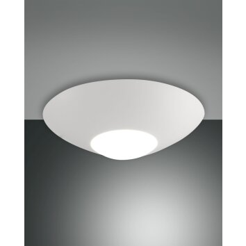 Fabas Luce Lizzy Plafoniera LED Bianco, 1-Luce