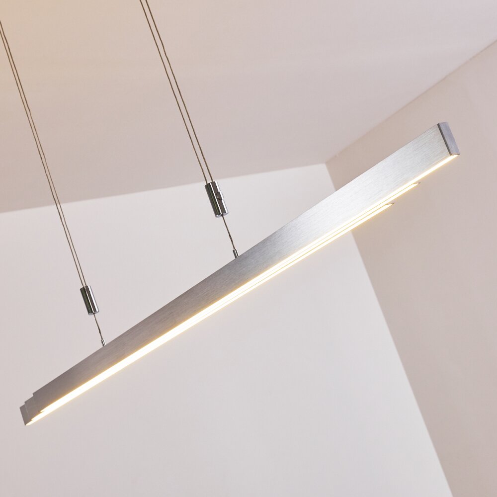 Airolo Lampada a Sospensione LED Cromo, Nichel opaco, 3-Luci