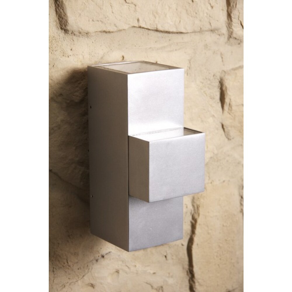 Konstsmide MONZA Applique per esterno LED Acciaio inox, 2-Luci
