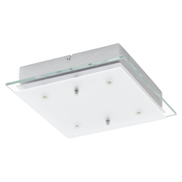 Eglo Fres 2 Lampada Da Soffitto Moderna, Cromata E Trasparente, Con LED Inclusi, Larghezza 25 Cm - 2