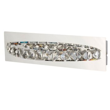 Applique Searchlight CLOVER LED Cromo, Argento, Trasparente, chiaro, 1-Luce