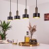 Pretoria Lampada a Sospensione LED Ottone, Nero, 4-Luci