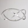 Saginaw Lampadario a sospensione LED Nichel opaco, 1-Luce, Telecomando, Cambia colore