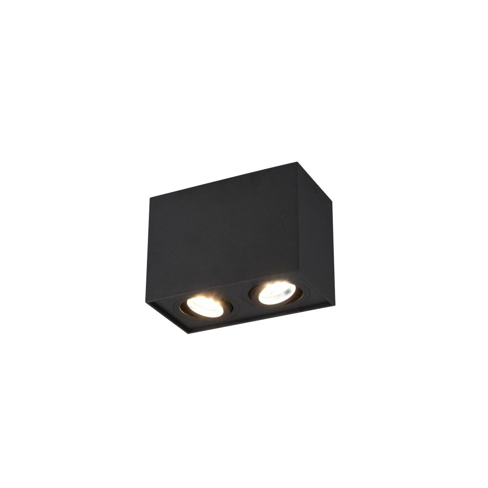 Plafoniera Trio Leuchten BISCUIT Nero, 2-Luci main product photo