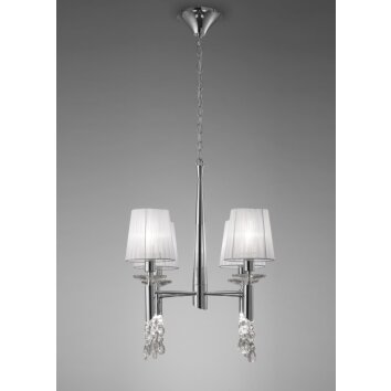 Mantra TIFFANY Lampada a Sospensione Cromo, 4-Luci