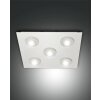 Fabas Luce Swan Plafoniera LED Bianco, 5-Luci