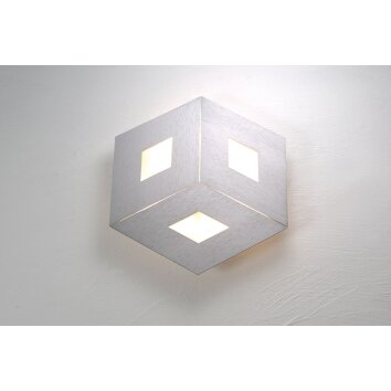 Bopp-Leuchten BOX COMFORT Plafoniera LED Argento, 3-Luci