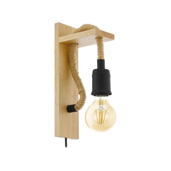 EGLO RAMPSIDE Applique Marrone, Nero, 1-Luce