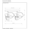 Lucide CICLETA Faretto da soffitto Nero, 2-Luci