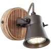 Faretto Brilliant Seed Legno scuro, Nero, 1-Luce