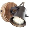 Faretto Brilliant Seed Legno scuro, Nero, 1-Luce