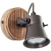 Faretto Brilliant Seed Legno scuro, Nero, 1-Luce