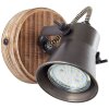 Faretto Brilliant Seed Legno scuro, Nero, 1-Luce