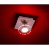 Leuchten Direkt LOLA-MIKE Plafoniera LED Acciaio inox, 1-Luce, Telecomando, Cambia colore