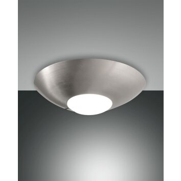 Fabas Luce Lizzy Plafoniera LED Nichel opaco, 1-Luce