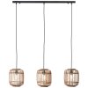 Lampada a Sospensione Brilliant Woodrow Marrone, 3-Luci