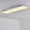 Salmi Plafoniera LED Bianco, 1-Luce, Telecomando, Cambia colore