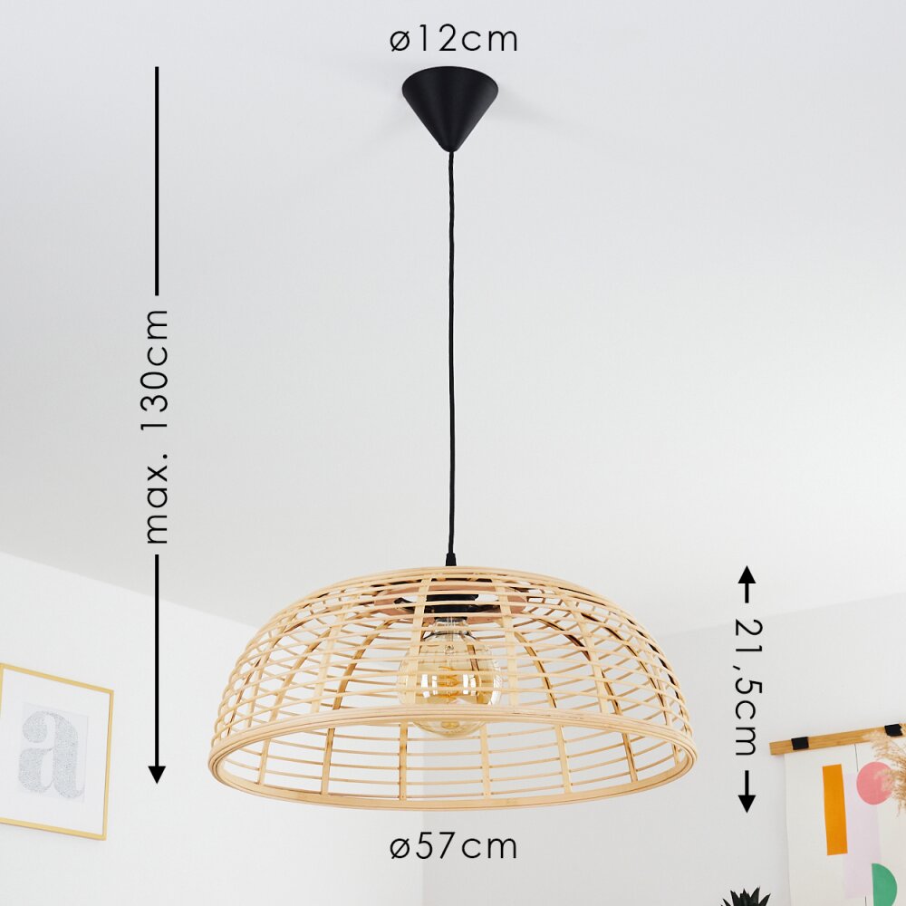 Mongolei Lampadario a sospensione Nero, 1-Luce