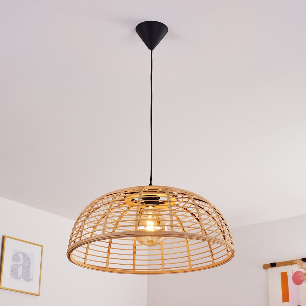 Mongolei Lampadario a sospensione Nero, 1-Luce