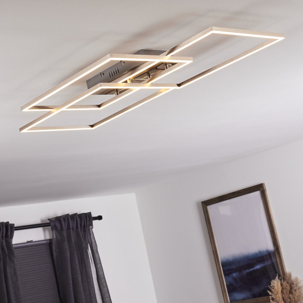 Cheka Plafoniera LED Alluminio, 3-Luci, Telecomando