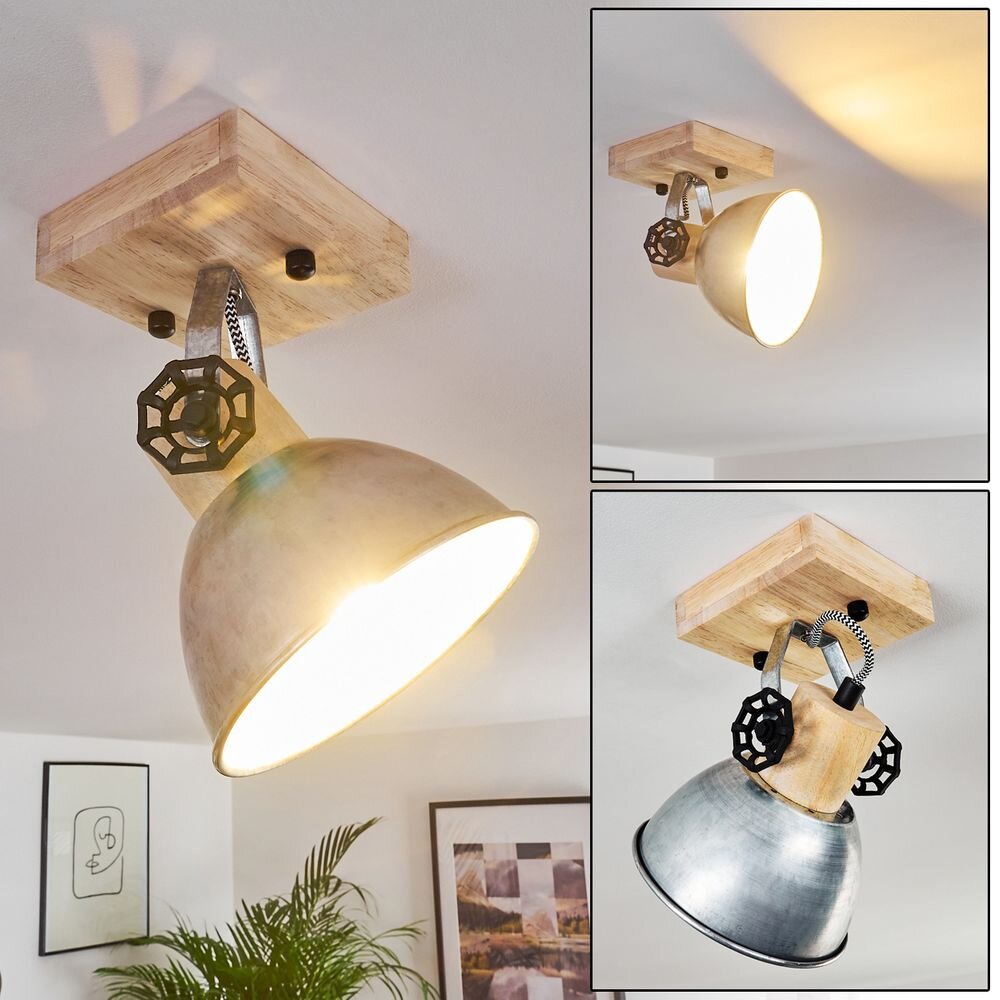 Orny Plafoniera Marrone, Zincato, 1-Luce main product photo