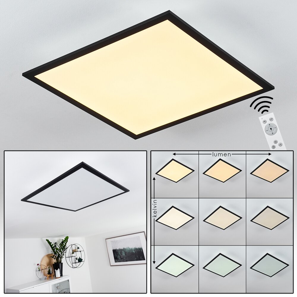 Farc Plafoniera LED Nero, Bianco, 1-Luce, Telecomando main product photo