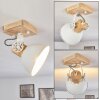 Orny Plafoniera Marrone, Bianco, 1-Luce