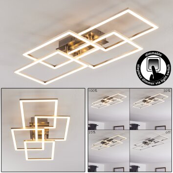 Cheka Plafoniera LED Alluminio, 4-Luci