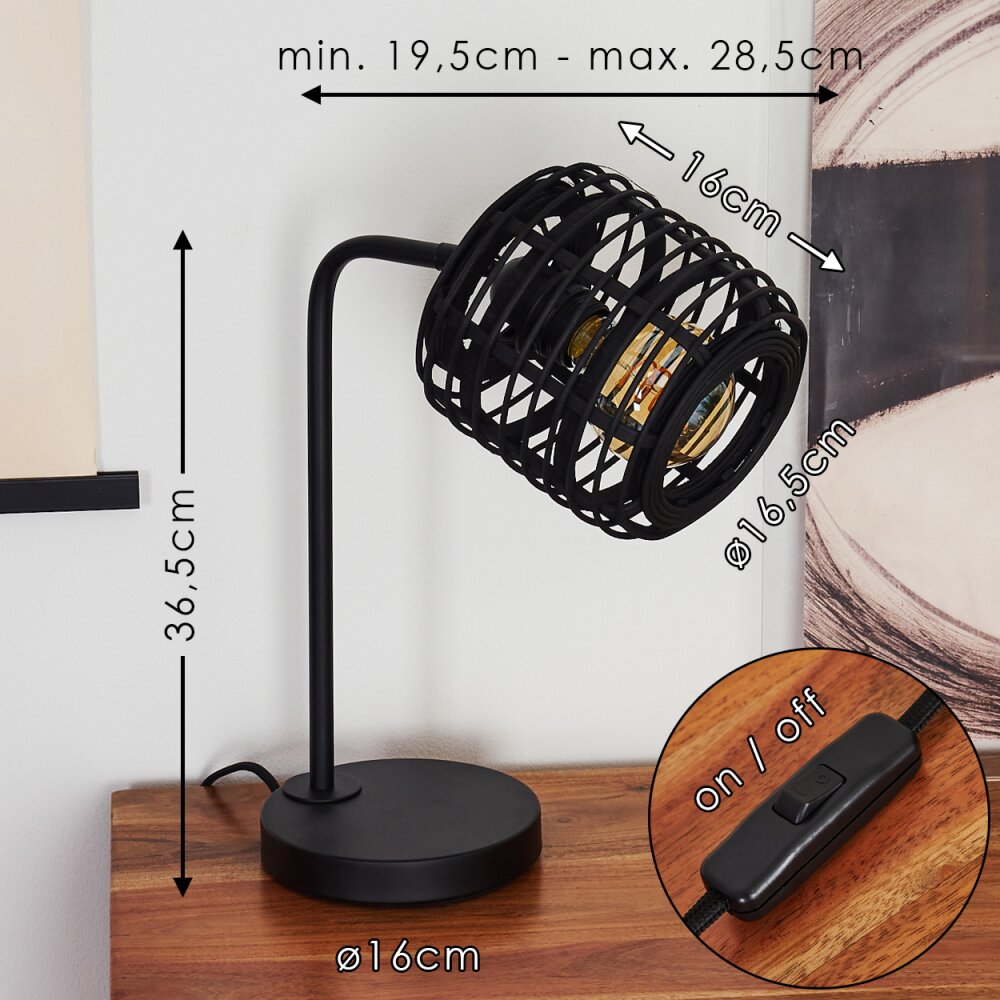 Mongolei Lampada da tavolo Nero, 1-Luce main product photo