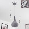 Alenhoven Lampadario a sospensione Grigio, 1-Luce