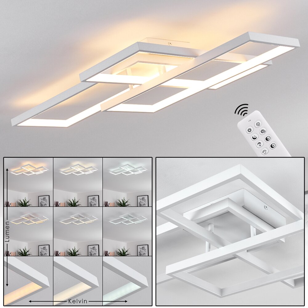 Ghana Plafoniera LED Bianco, 4-Luci, Telecomando, Cambia colore main product photo