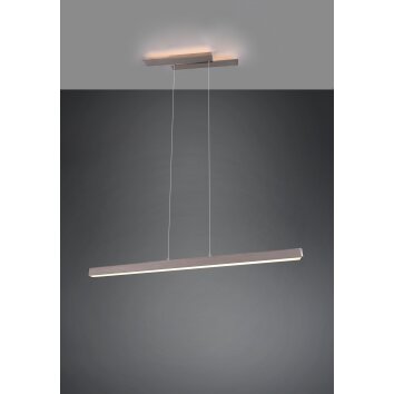 Trio Belfast Lampada a Sospensione LED Nichel opaco, 1-Luce