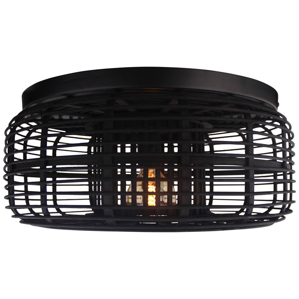 Brilliant Crosstown Plafoniera Legno scuro, Nero, 1-Luce main product photo
