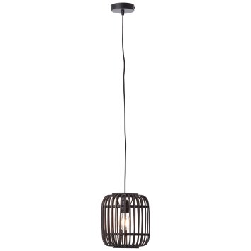 Brilliant Woodrow Lampada a Sospensione Legno scuro, Nero, 1-Luce