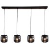 Brilliant CROSSTOWN Lampada a Sospensione Legno scuro, Nero, 4-Luci