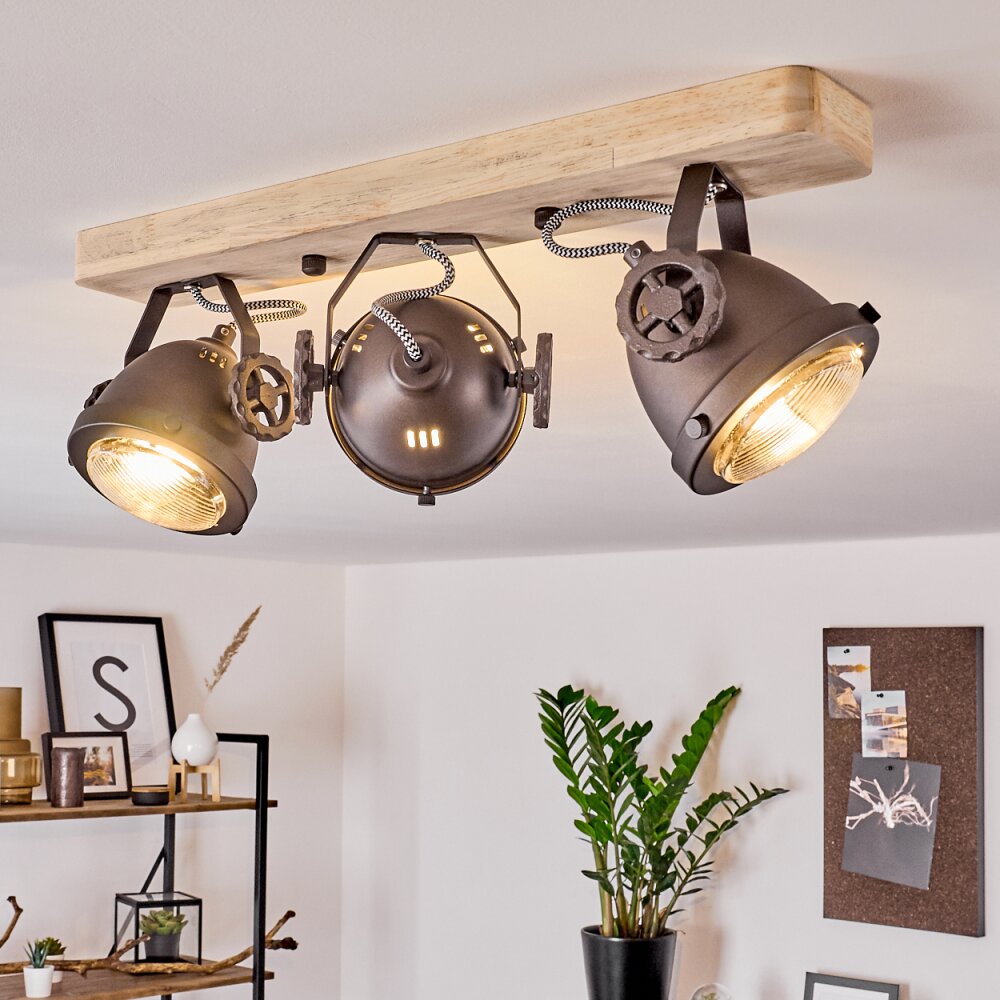 Herford Plafoniera Legno chiaro, Ramato, 3-Luci main product photo