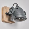 Herford Applique Grigio, Legno chiaro, 1-Luce