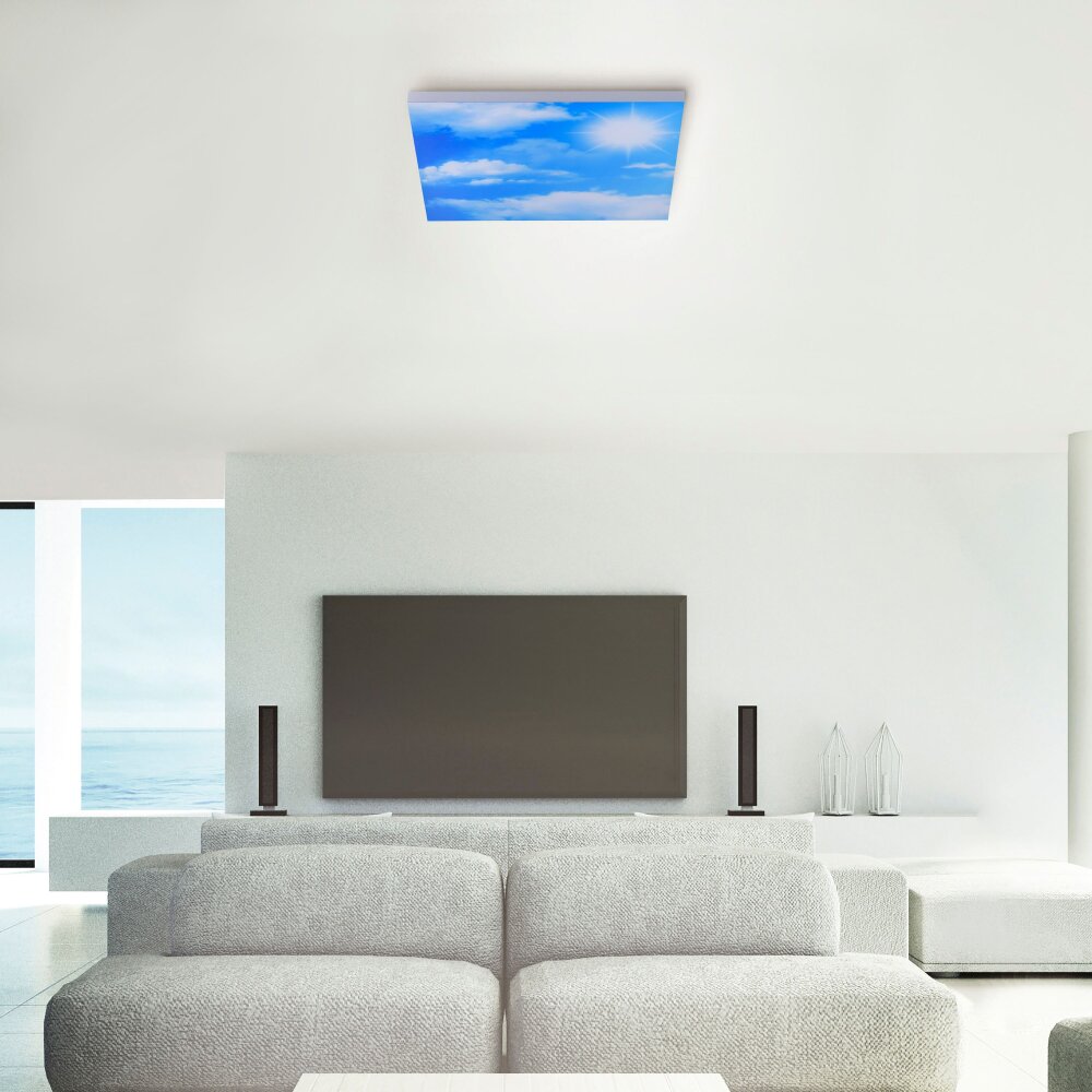 Leuchten-Direkt CLOUD Plafoniera LED Bianco, 1-Luce, Telecomando main product photo