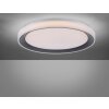 Leuchten-Direkt LOLAsmart_DISC Plafoniera LED Nero, 1-Luce, Telecomando, Cambia colore