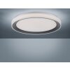 Leuchten-Direkt LOLAsmart_DISC Plafoniera LED Nero, 1-Luce, Telecomando, Cambia colore